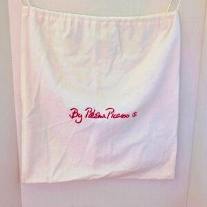 Paloma Picasso White Drawstring Dust Bag For Shoes Purses Etc